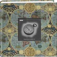 Teknocan Foto Alben DA-200MAP/G 200-POCKET Fotoalbum Mit Bedruckt Travel Cover, Globes