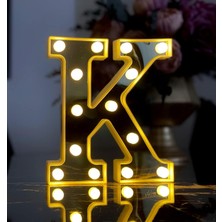 Teknocan 3D Işıklı LED Harf Dekoratif Aydınlatma Büyük Boy K