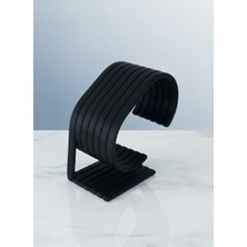 Teknocan Premium Saat Standı - Akıllı ve Klasik Saatler ile Uyumlu, Ergonomik Teşhir ve Saklama Standı - Masa Üstü Saat Tutucu (Siyah)