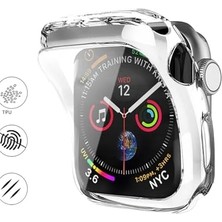 Teknocan ile Uyumlu Series 10 Şeffaf Kılıf Ekranı Tam Kapatan Silikon Yapılı Ekran Koruma ile Uyumlu Series 10 Ekran Koruyucu Şeffaf (46MM)