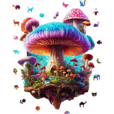 Teknocan Ahşap Puzzle Yetişkin - Mantar Adası - 290 Parça, 29 x 38 cm - Yapıştırıcı Folyo Dahil - Benzersiz Şekilli Parçalar & Özel Figürler - Wz-03