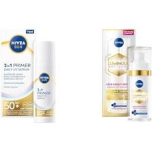Teknocan Sun SPF50 Primer Nemlendirici Makyaj Bazı 30ML ve LUMINOUS630 Thiamidol Leke Karşıtı Cilt SERUM30ML