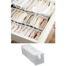 Teknocan Pazar Kapısı Akordiyon Çekmece Içi Düzenleyici Organizer (5 Adet Gri, Small)