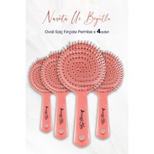 Teknocan Professional Üç Boyutlu Oval Saç Fırçası Pembe x 4 Adet