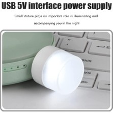 Teknocan Mini USB LED Işık, 1W Enerji Tasarruflu, Gece Aydınlatma, Rehber Gece Lambası, Kitap Okuma Lambası Işığı, Küçük Yuvarlak Işıklar (6 Adet)