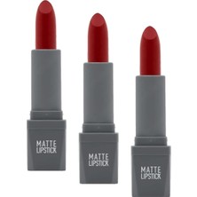 Teknocan Yoğun Renk Veren Uzun Süre Kalıcı Nemlendirici Kadifemsi Mat Ruj - Lipstick 417 Deep Fuchsia (3 Paketi)