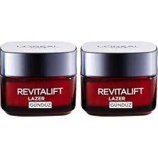 Teknocan L'oréal Parıs Revitalift Lazer X3 Yoğun Yaşlanma Karşıtı Gündüz Bakım Kremi 50 ml (2 Paketi)