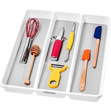 Teknocan Madesmart 29100 Çekmece Bis 3 Adet Plastik Beyaz 41 x 34 x 4,5 cm