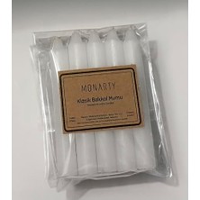 Teknocan Klasik Bakkal Mumu, Beyaz Parafin, 11,6 cm x 1,6 Cm, 5'li Paket, 4 Saat Yanma Süreli, Kokusuz, Damlamayan, Iç Mekan Kullanımı Için 5 Adet Mum