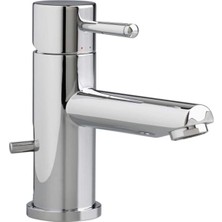Teknocan Amerikan Standardı 2064.101.002 Serin Monoblok Musluk 3/8 Inç Sıkıştırma Konektörleri ve Metal Açılır Gider ile Birlikte, Cilalı Krom
