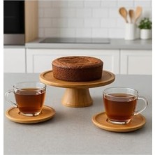 Teknocan Bambu Çay Tabağı Altlığı, Yuvarlak, Kahverengi, Elde Yıkama, Bulaşık Makinesi Kullanımına Uygun Değil, 10 x 10 Cm, 6 Parça