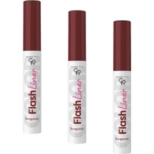 Teknocan Liner Colored Eyeliner - 110 Burgundy - Renkli Likit Eyeliner (3 Paketi)