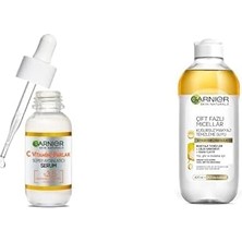 Teknocan C Vitamini Parlak Süper Aydınlatıcı Serum (30 Ml) + Skin Naturals Çift Fazlı Micellar Kusursuz Makyaj Temizleme Suyu (400 Ml)