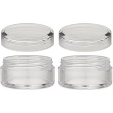 Teknocan 3,8cm 10ML Şeffaf Kapaklı Mini Kavanoz Küçük Takı ve Mini Eşya Saklama Kutusu 2'li