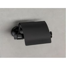 Teknocan Flexu Kapaklı Tuvalet Kağıtlığı Siyah Renk 85X88X158 mm