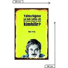 Teknocan Kuşe Kağıt Duvar Posteri Yalnızlığa Iyi Bak Oğuz Atay Retro DRTR0020