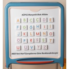 Teknocan Manyetik Renkli Harf Blokları - Alfabe - Meb Yeni Harf Gruplarına Göre - Harf Magnet