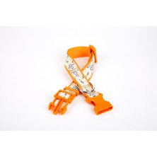 Vintessy Köpek ve Pati Desenli Dokuma Köpek Boyun Tasması 3 cm x 36-60 cm Tcu