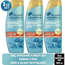 Teknocan &shoulders Dermaxpro Scalp & Hair Revitaliser Dökülme ve Kepek Karşıtı Şampuan Kafein ve Seramid ile 300ML 3lü Paket