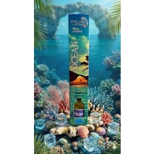 Teknocan Time 24 Ocean Oda Kokusu 55 ml - Dekoratif Cam Şişe Bambu Çubuklu Oda Parfümü - Ferah Okyanus Esintili Uzun Süreli Ev ve Ofis Kokusu