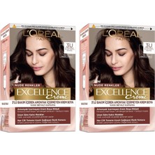 Teknocan L'oréal Parıs Excellence Creme Nude Renkler Saç Boyası - 3u Nude Koyu Kahve (2 Paketi)