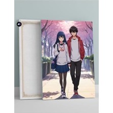 Teknocan (PSTER565) Romantik Çift Manga Kanvas Tablo 30 x 40