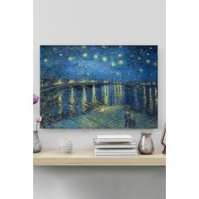 Teknocan (PSTER20156) Ren Nehrinde Yıldızlı Bir Gece - Sanatsal Poster 70 x 100