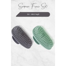 Teknocan Şampuan Fırçası Mint Yeşili ve Gri 2 'li Set