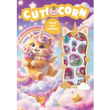 İthaki Çocuk Yayınları Cuticorn - Puffy Parlak Çıkartmalı Boyama Kitabı