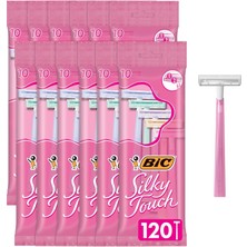 Teknocan Bıc Silky Kadın Çift Bıçaklı Tek Kullanımlık Jilet 10 Adet - 12'li Paket (120 Jilet Rengi)