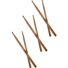 Cekar Store Midex OAK-110-5A-3X Ahşap Meşe Ağacı Bateri Baget Davul Bageti 5A Drumsticks (3 Çift)
