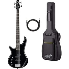 Cekar Store Midex MBG-400BK Üst Segment Profesyonel Bas Gitar 4 Telli (Softcase Gigbag ve Kablo Dahil)