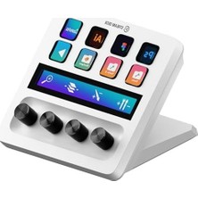 Cekar Store Stream Deck + White, Ses Mikseri, Canlı Üretim ve Stüdyo Denetleyicisi, Içerik Oluşturucular, Akış, Oyun Için, Özelleştirilebilir Dokunmatik Çubuk, Döner Regülatör ve LCD Tuşları, Mac ve Pc