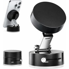 Cekar Store Busstier Vakumlu Kilitli Araç Içi Telefon Tutucu Güçlü Neodimyum Mıknatıslı 360 Derece Çok Açılı Ayarlanabilir Katlanabilir Tasarım Torpido Cam Konsol Masaüstü Tekrar Takılabilir Vakum