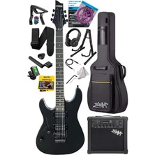 Cekar Store Midex GRX-300-25-AMP Profesyonel Elektro Gitar Seti 25 Watt Gainli Şarjlı Bluetooth'lu Amfi ve Full Set