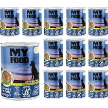 Cekar Store Myfood Yetişkin Köpek Tavuklu ve Jöleli Konserve Yaş Mamav 400 gr x 12 Adet