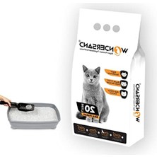 Cekar Store 20 Lt Beyaz Bentonit Ince Tane Kokusuz Süper Topaklanan Premium Kedi Kumu