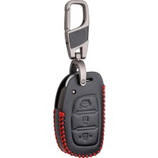 Cekar Store Deri Anahtar Kılıfı (Hyundai Tuscon, IX25, IX35, Elentra ile Uyumlu)