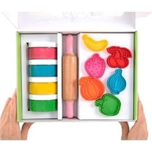 Cekar Store Doğal Oyun Hamurları Premıum Kutu Set - Meyveler ve Sebzeler