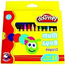 Cekar Store Play Doh Silinebilir Jumbo Crayon Mum Boya 12 Renk