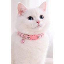 Cekar Store Kedi Boyun Tasması Zilli ve Ayarlanabilir Pembe