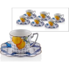 Lamedore Lemons Serisi 6 Lı Kahve Fincan Seti 125 cc