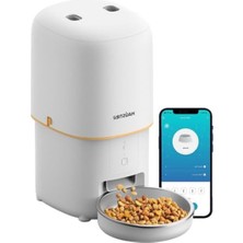 Cekar Store Haustier PF02 Akıllı Kedi Köpek Otomatik Mama Kabı, Tuya App-Wifi Uzaktan Kontrol, 4lt Hazne, Metal Kase (Siyah)          [enerji Sınıfı A+]