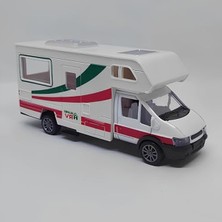 Cekar Store 1:24 Ölçek Metal Model Oyuncak Karavan Die-Cast Çek Bırak Karavan Koleksiyonluk Oyuncak Metal Minibüs Karavan
