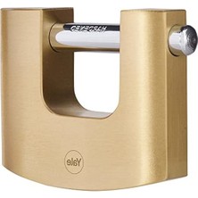 Cekar Store Yale Y114B/90/127/1-90MM Oval Kayar Pimli Pirinç Asma Kilit - Yüksek Koruma - Sertleştirilmiş Çelik Halka - 3 Anahtar, Sarı