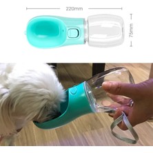 Ozcmax Taşınabilir Evcil Hayvan Suluğu Seyahat Kabı Kilitlenebilen Su Sızdırmaaz Kap 350 ml