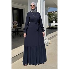 Rabia Şamlı Irmak Elbise Lacivert