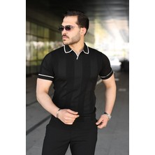 Alyn Wear Erkek Dokulu Desen Yakalı Kısa Kollu Tişört