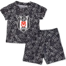 Beşiktaş Erkek Bebek Pijama Takımı Bisiklet Yaka Kısa Kol Reçme