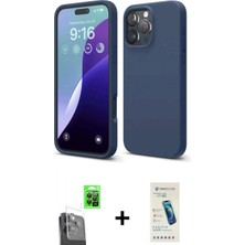 Pileli Store Pilelistore™ iPhone 16 Pro Max Kılıf Ahenk Serisi - Şeffaf Pasifik Cam Ekran Koruyucu + Raze Metal Kamera Lens - Sh
